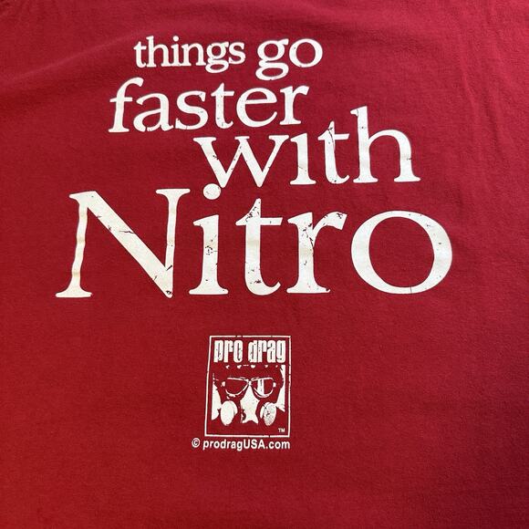 Pro Drag Enjoy Nitromethane Maroon T-shirts SZ XL Gildan Ultra Cotton Tag - Picture 8 of 9